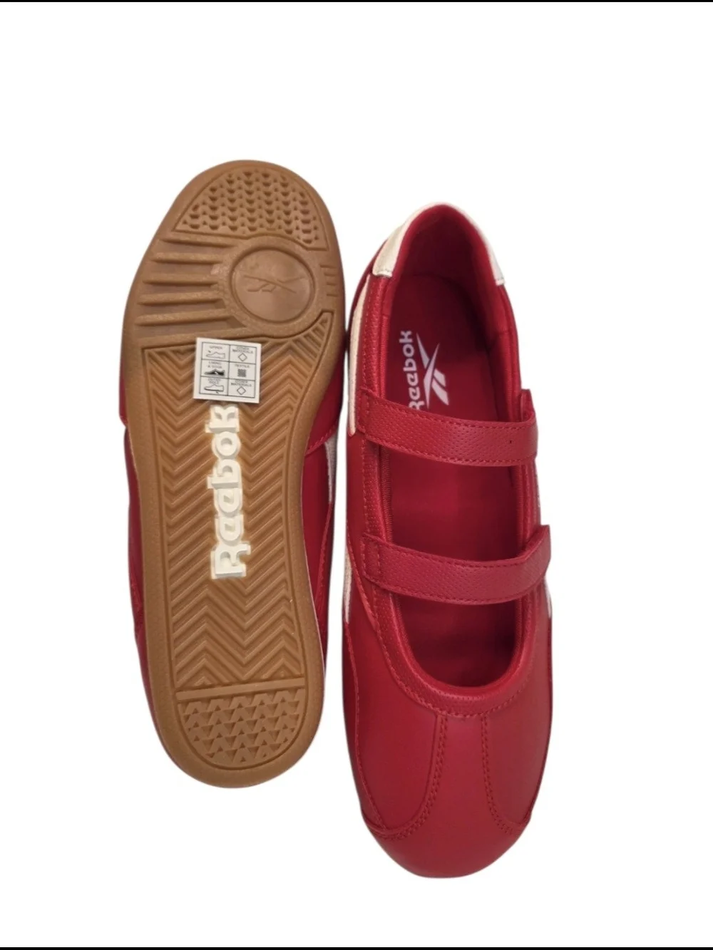 New Reebok Red Mary Jane Ballet Sneakers Double Strap Shoes Women's Sizes